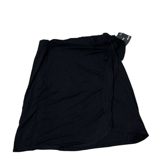 Torrid Super Soft High Waisted Mini Wrap Tie Stretch Skirt Black Size 3X - Picture 4 of 7
